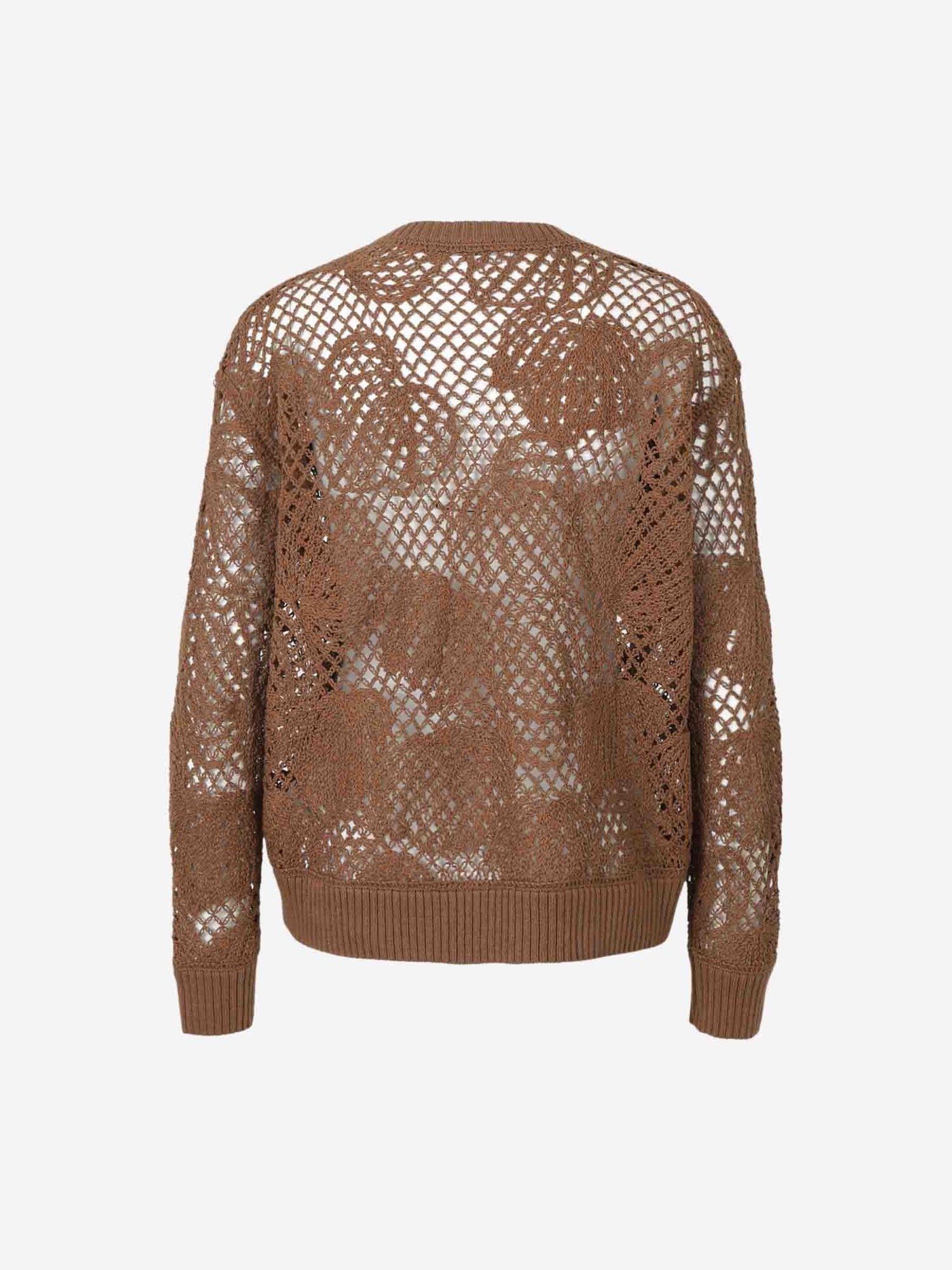 Outlet online Max Mara Mujer Jersey Punto Calados color Marrón sku 711-003304 01 - Foto 2