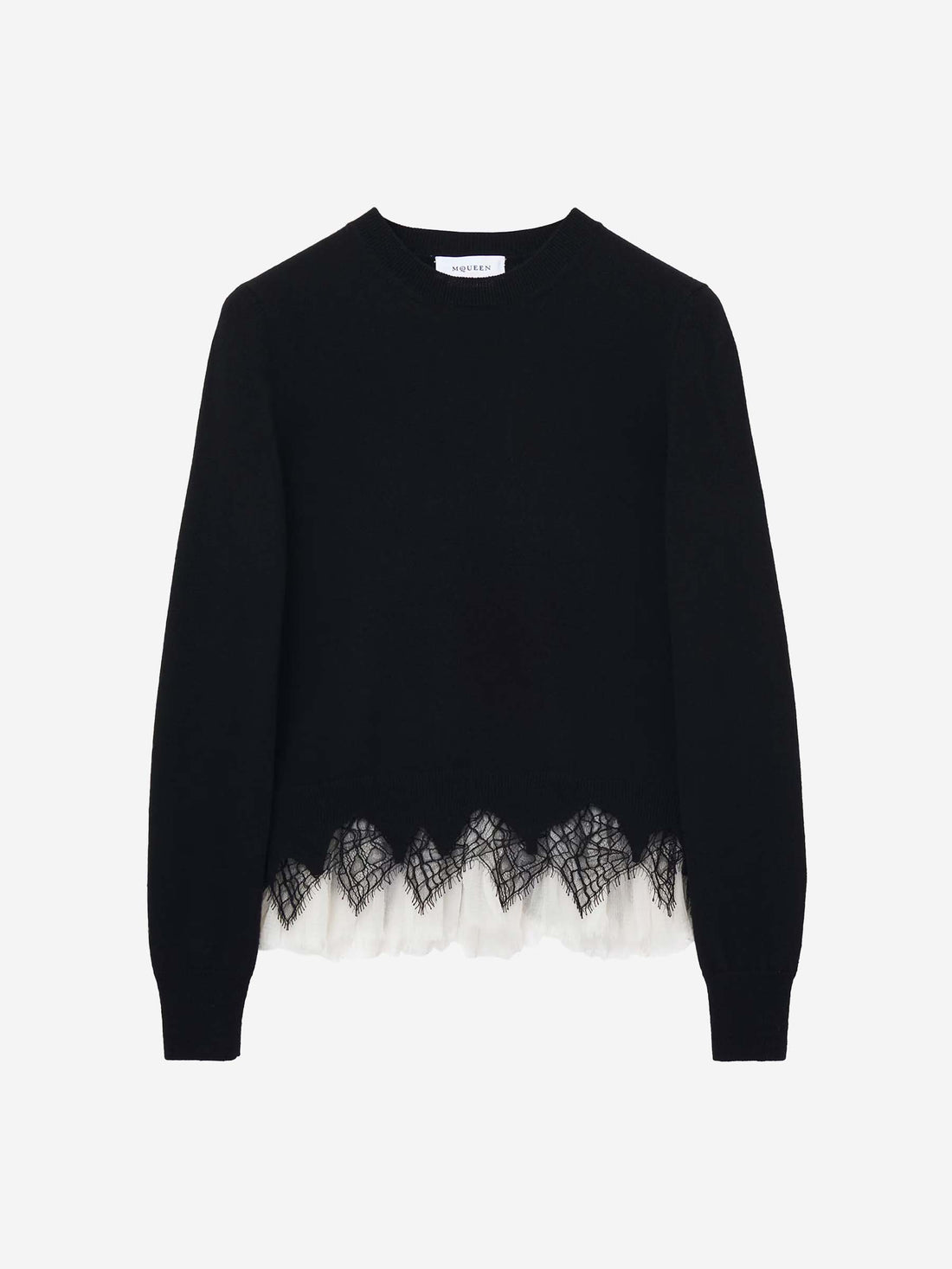 Alexander McQueen Mujer Barcelona Jersey Encaje Cachemira color Negro sku 711-003306 01 - Foto 1
