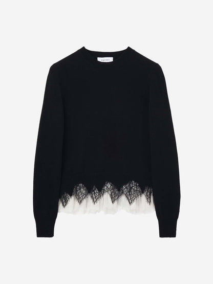 Alexander McQueen Mujer Barcelona Jersey Encaje Cachemira color Negro sku 711-003306 01 - Foto 1