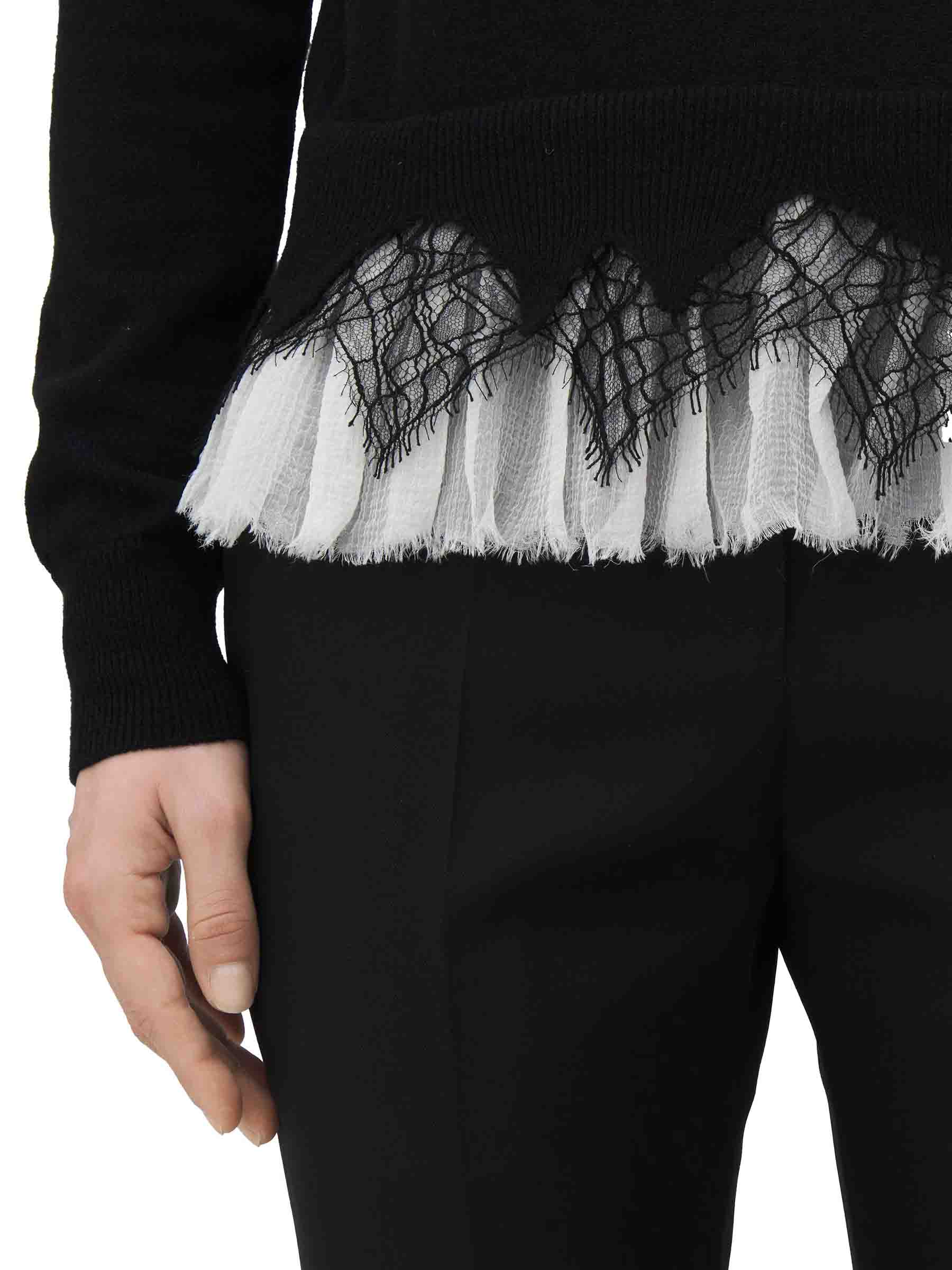 Alexander McQueen Mujer Barcelona Jersey Encaje Cachemira color Negro sku 711-003306 01 - Foto 4