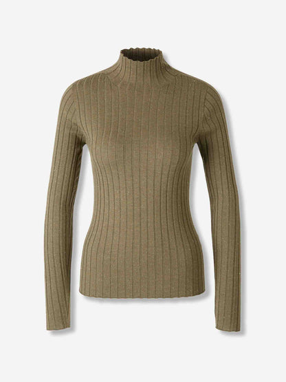 Outlet online Peserico Mujer Jersey Cuello Alto color Verde sku 711-003324 01 - Foto 1