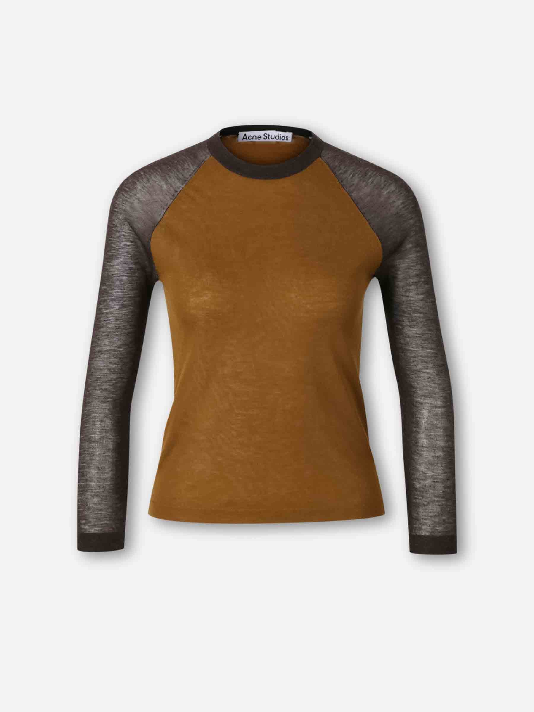 Outlet online Acne Studios Mujer Camiseta Cuello Redondo color Camel sku 711-003333 01 - Foto 1