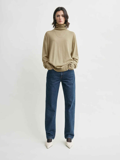 Outlet online TOTEME Mujer Jersey Cuello Alto color Camel sku 711-003422 01 - Foto 2
