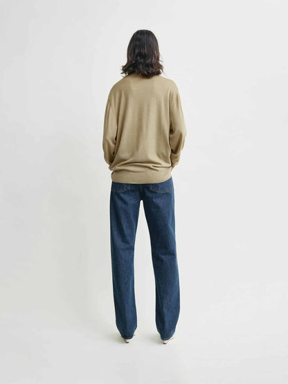 Outlet online TOTEME Mujer Jersey Cuello Alto color Camel sku 711-003422 01 - Foto 4