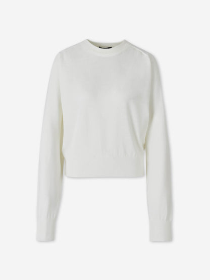 Jacquemus Mujer Barcelona Jersey Fino de Cuello Redondo color Marfil sku 711-003436 01 - Foto 1