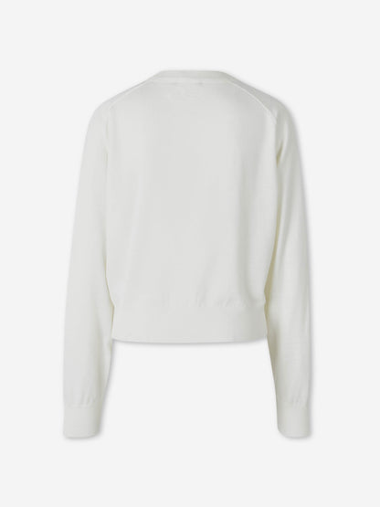 Jacquemus Mujer Barcelona Jersey Fino de Cuello Redondo color Marfil sku 711-003436 01 - Foto 2