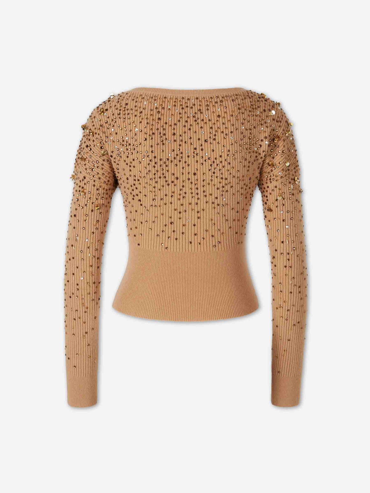 Outlet online Max Mara Mujer Jersey Cuello Pico color Camel sku 711-003441 01 - Foto 2