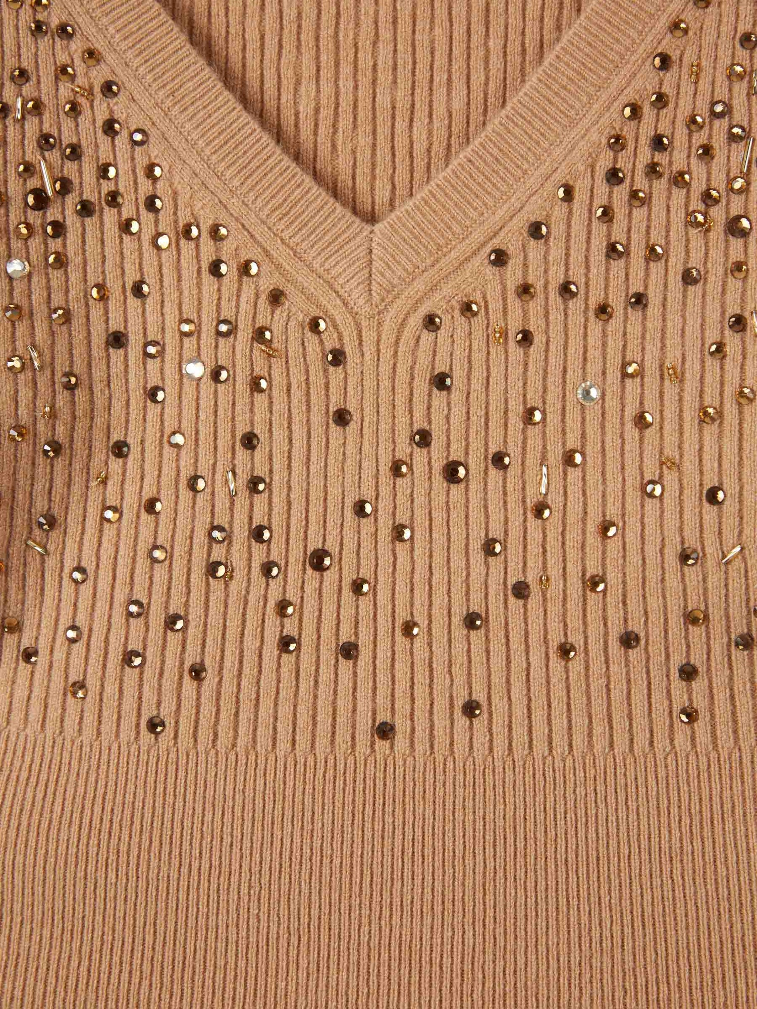 Outlet online Max Mara Mujer Jersey Cuello Pico color Camel sku 711-003441 01 - Foto 3