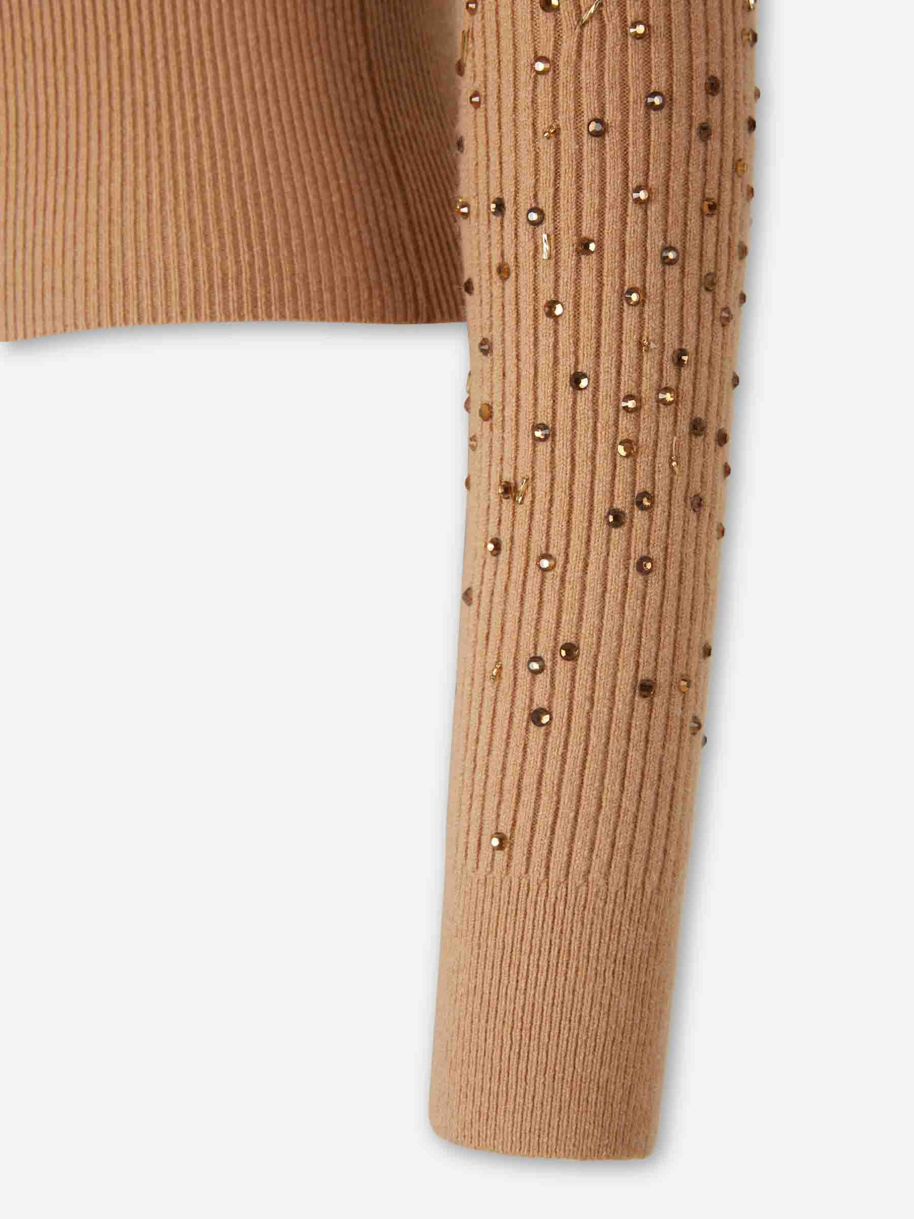 Outlet online Max Mara Mujer Jersey Cuello Pico color Camel sku 711-003441 01 - Foto 4