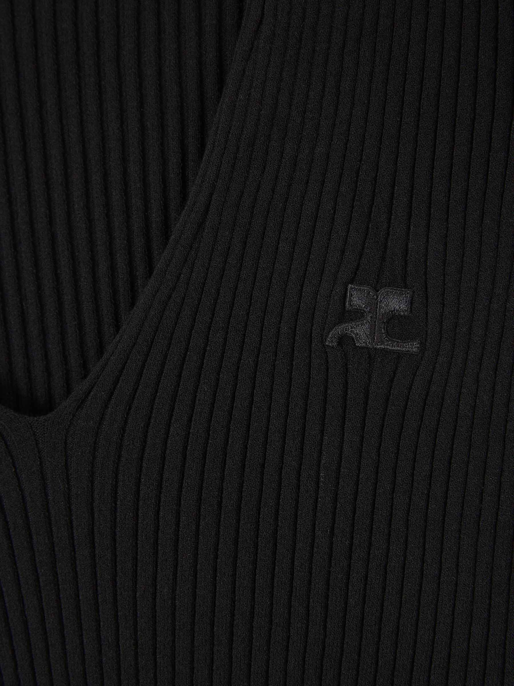 Outlet online Courrèges Mujer Top Acanalado Logo color Negro sku 711-003223 01 - Foto 5