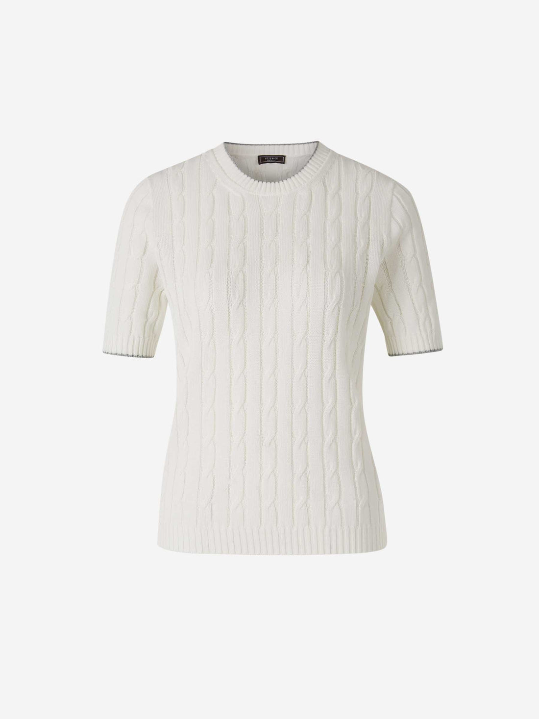 Peserico Mujer Barcelona Jersey Contraste Algodón color Blanco sku 712-000541 01 - Foto 1