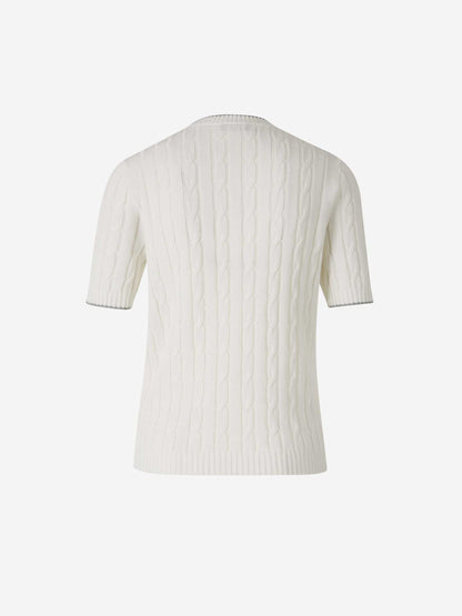 Peserico Mujer Barcelona Jersey Contraste Algodón color Blanco sku 712-000541 01 - Foto 2