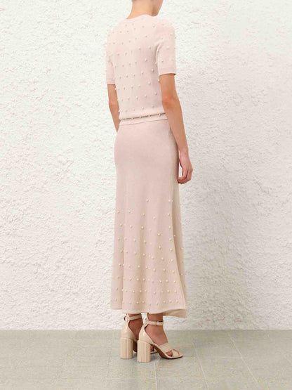 Outlet online Zimmermann Mujer Jersey Punto Perlas color Beige sku 712-000574 01 - Foto 3