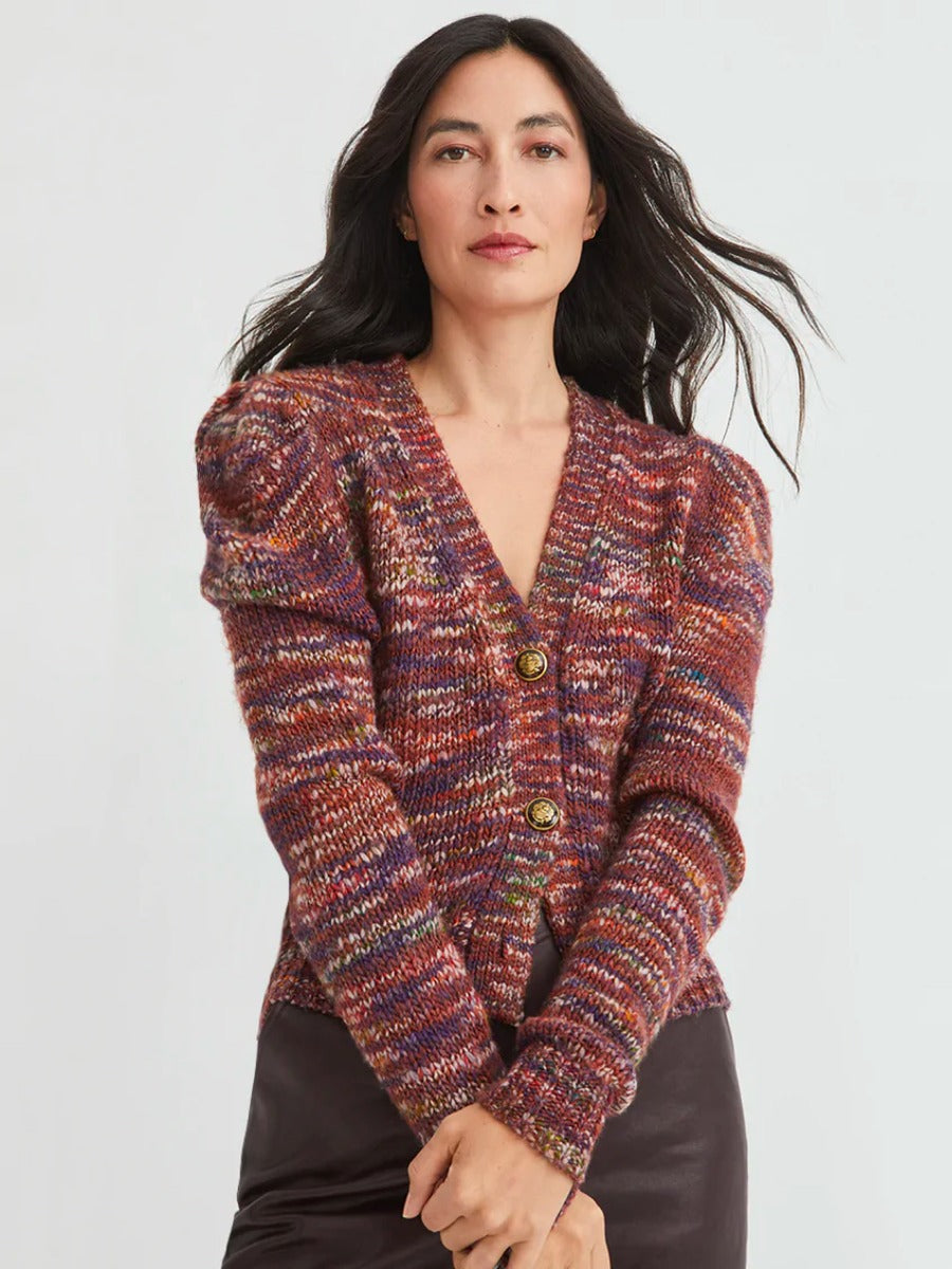 Outlet online Veronica Beard Mujer Cárdigan Amosa color Burdeos sku 713-000190 01 - Foto 4