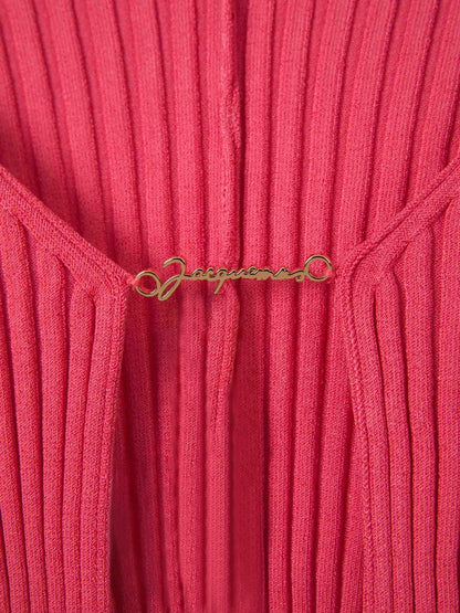 Outlet online Jacquemus Mujer Cárdigan La Maille Pralu color Fucsia sku 713-000210 02 - Foto 7