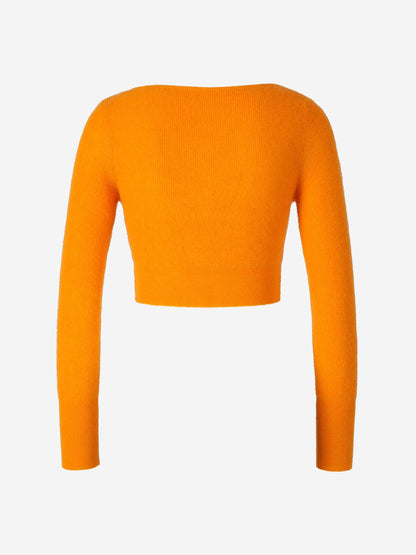 Outlet online Jacquemus Mujer Cárdigan Le Cárdigan Alzou color Crema sku 713-000213 02 - Foto 2