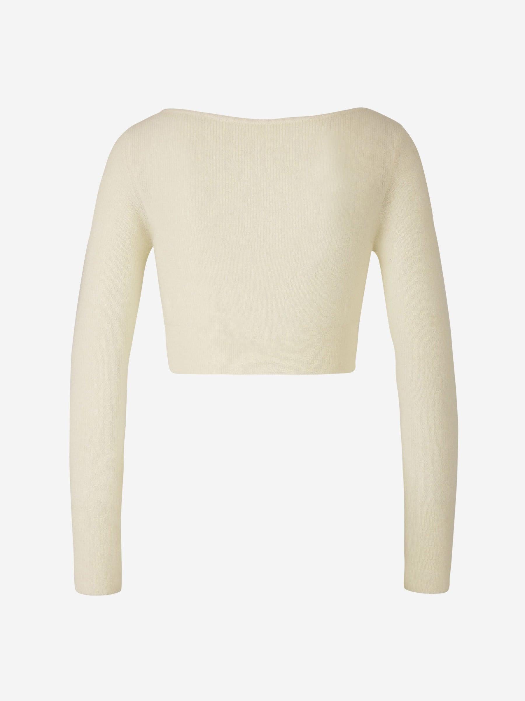 Jacquemus Cárdigan Le Cárdigan Alzou color Crema sku 713-000213 02 - Foto 2