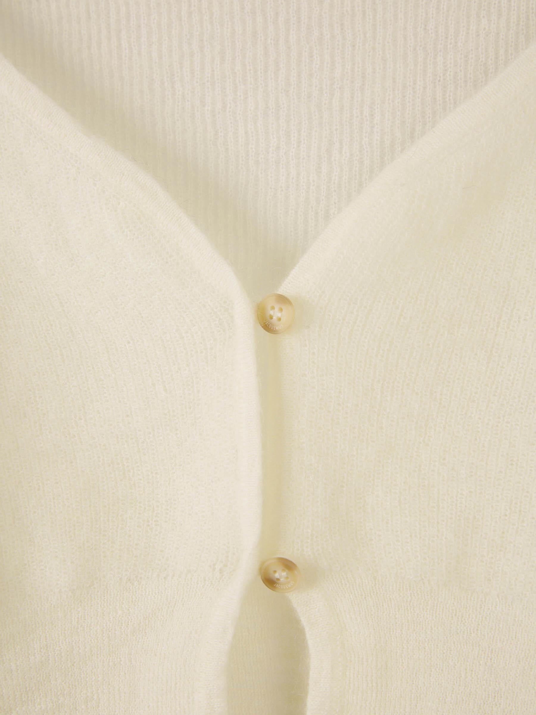 Jacquemus Cárdigan Le Cárdigan Alzou color Crema sku 713-000213 02 - Foto 3