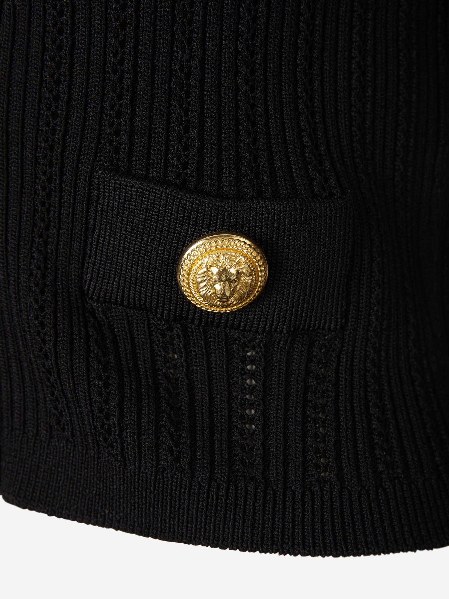 Outlet online Balmain Mujer Cárdigan Punto Cropped color Negro sku 713-000241 01 - Foto 6