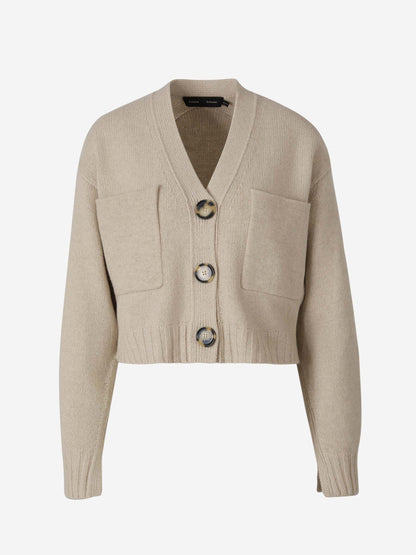Outlet online Proenza Schouler Mujer Cárdigan Punto Cashmere color Crema sku 713-000242 01 - Foto 1