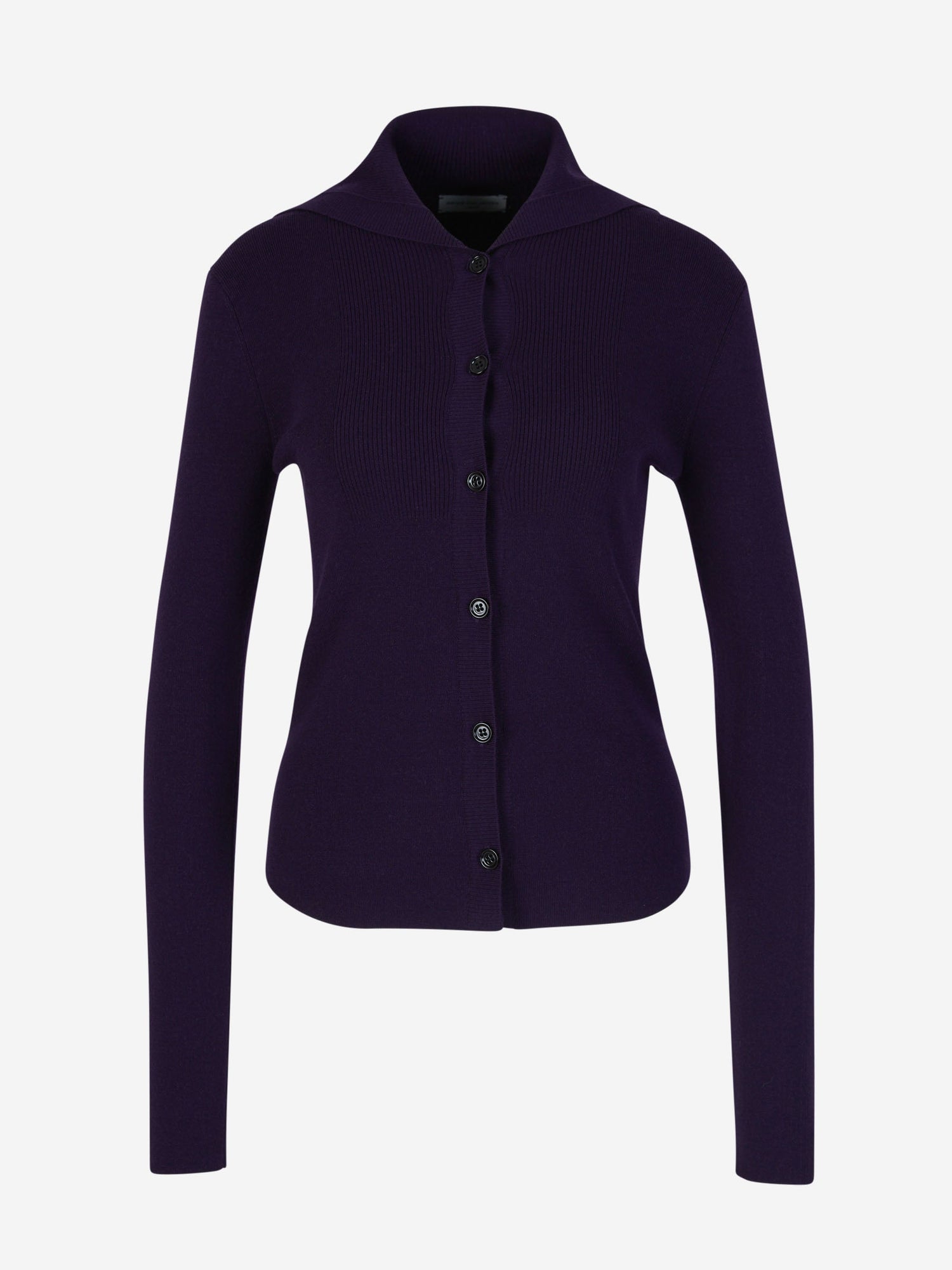 Outlet online Dries Van Noten Mujer Cárdigan Cuello Extragrande color Purpura Oscuro sku 713-000260 01 - Foto 1