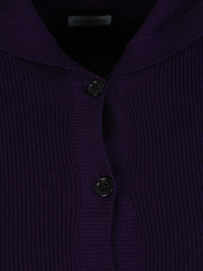Outlet online Dries Van Noten Mujer Cárdigan Cuello Extragrande color Purpura Oscuro sku 713-000260 01 - Foto 3