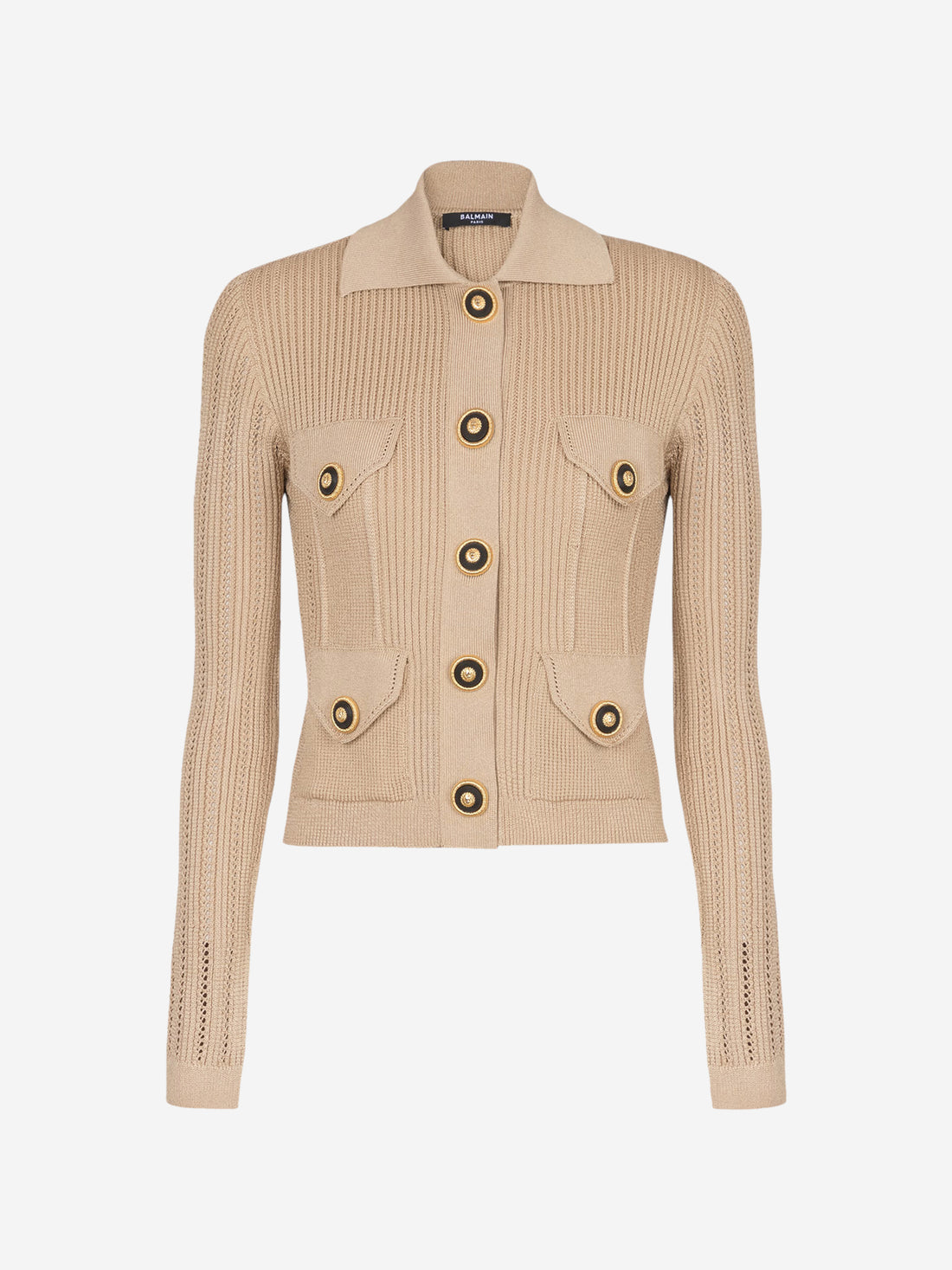 Balmain Mujer Barcelona Cárdigan Punto Calado color Beige sku 713-000325 01 - Foto 1