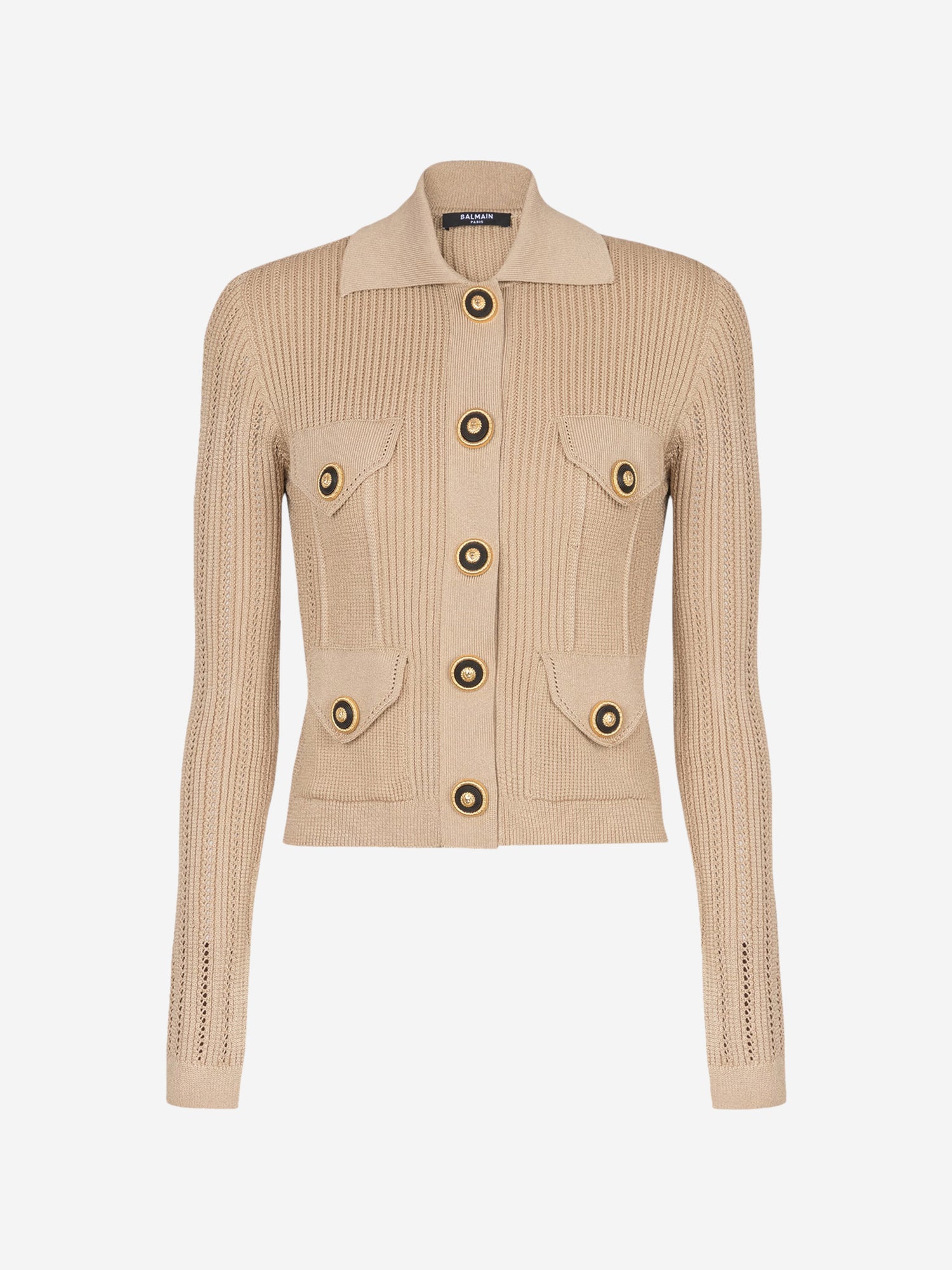 Balmain Mujer Barcelona Cárdigan Punto Calado color Beige sku 713-000325 01 - Foto 1