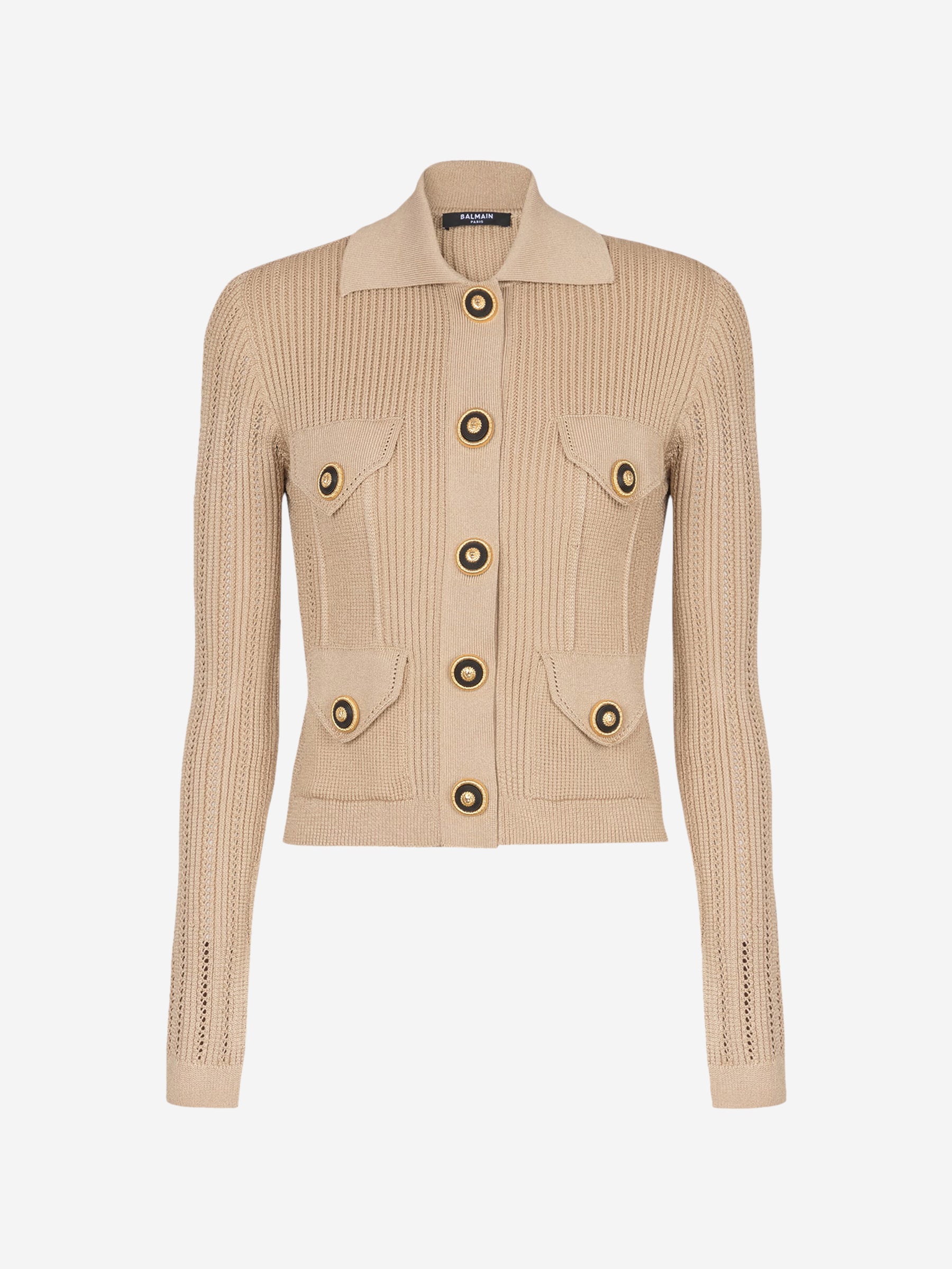 Balmain Mujer Barcelona Cárdigan Punto Calado color Beige sku 713-000325 01 - Foto 1