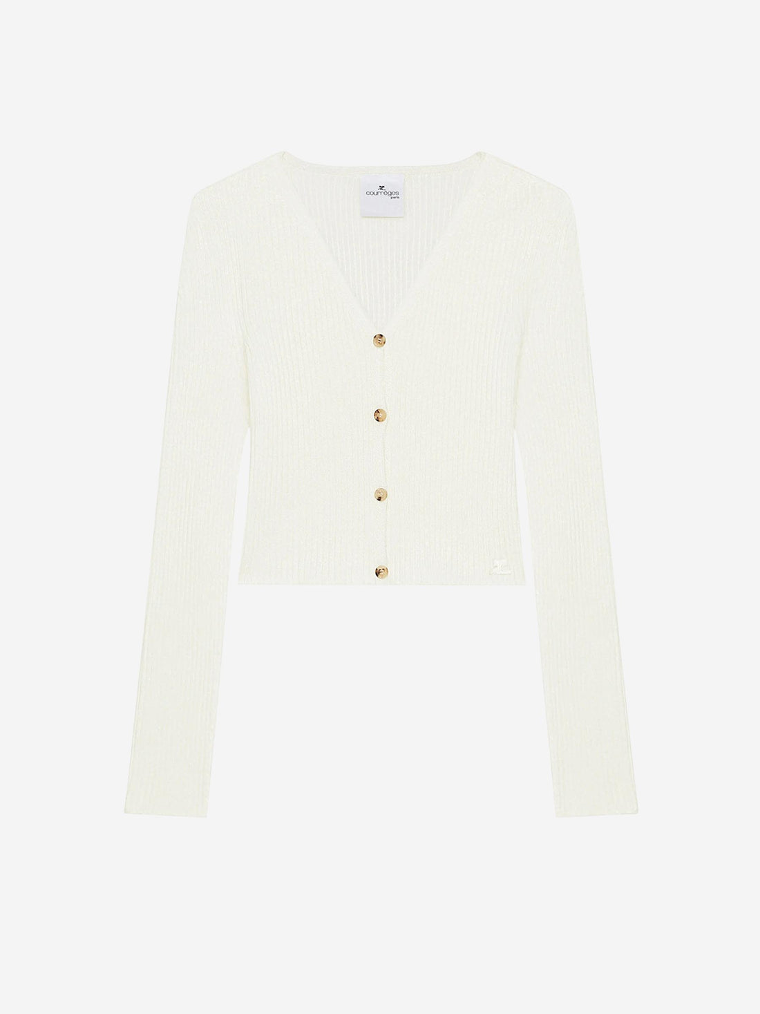 Courrèges Mujer Barcelona Cárdigan Canalé Solar color Blanco sku 713-000326 01 - Foto 1