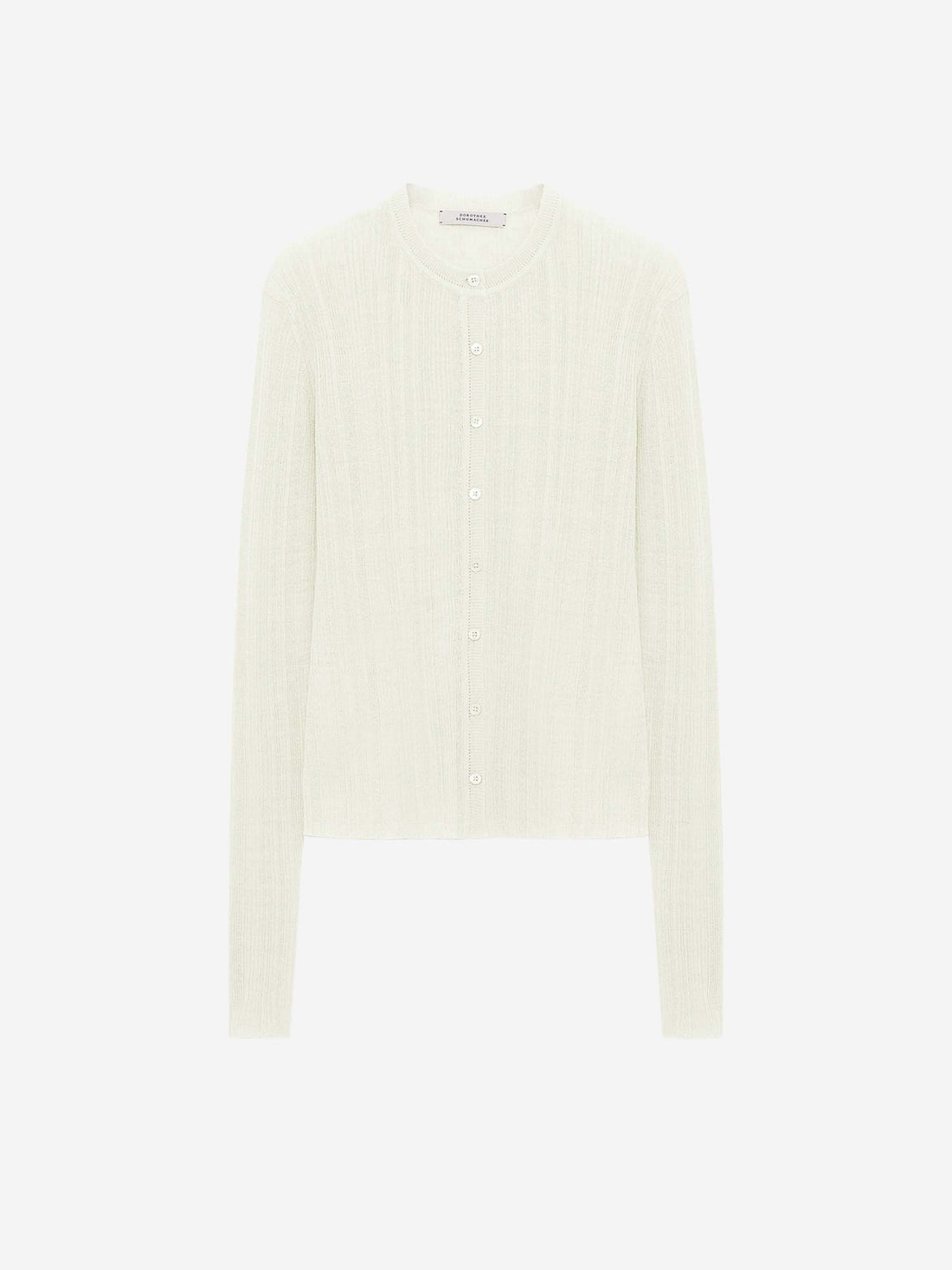 Dorothee Schumacher Mujer Barcelona Cárdigan Canalé Lino color Marfil sku 713-000344 01 - Foto 1