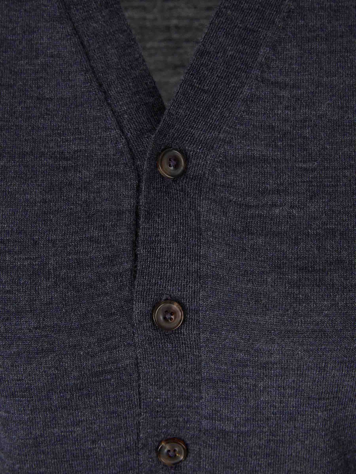 Outlet online Maison Margiela Mujer Cárdigan Punto Lana color Gris Antracita sku 713-000355 01 - Foto 3