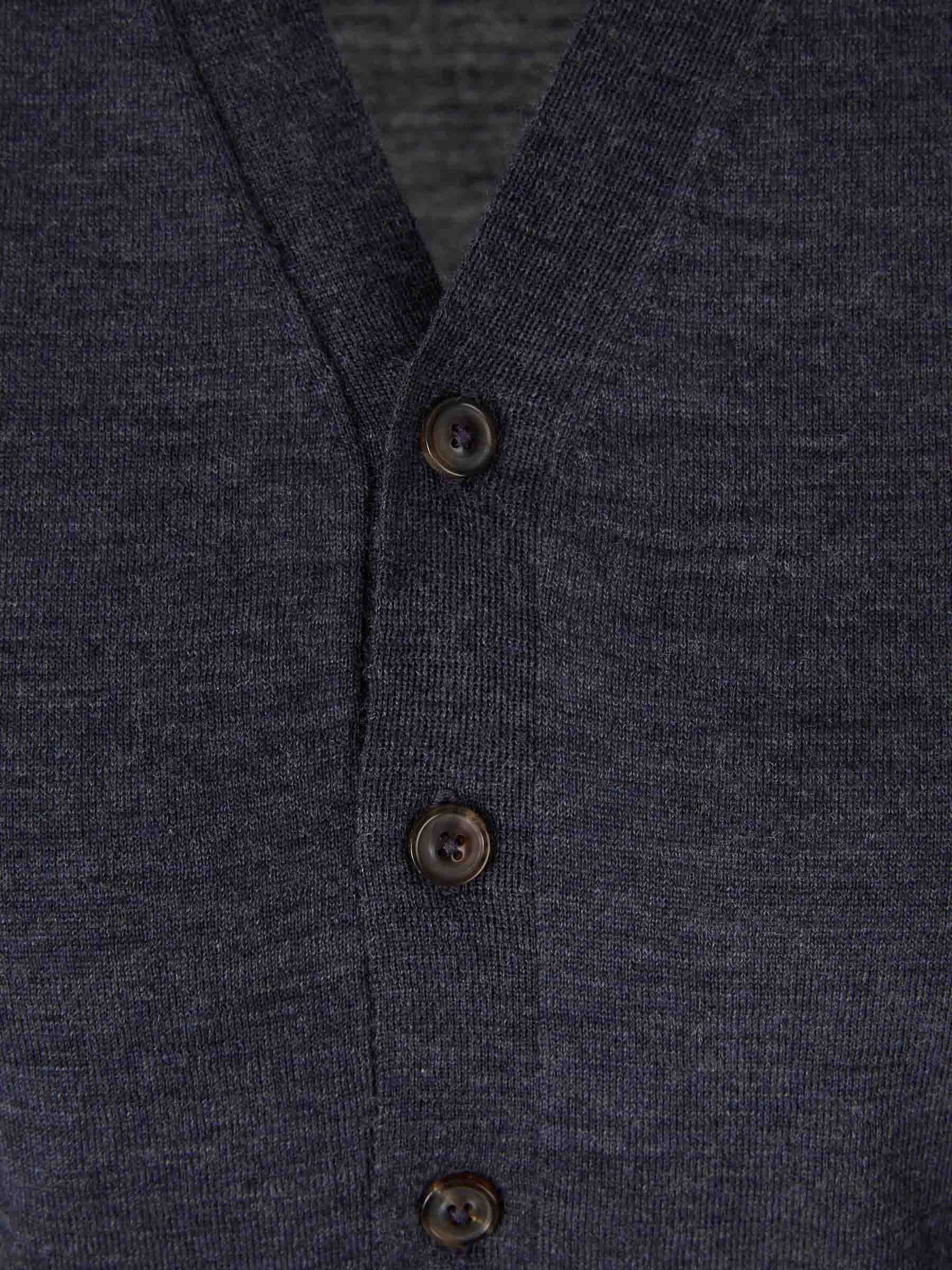 Outlet online Maison Margiela Mujer Cárdigan Punto Lana color Gris Antracita sku 713-000355 01 - Foto 3
