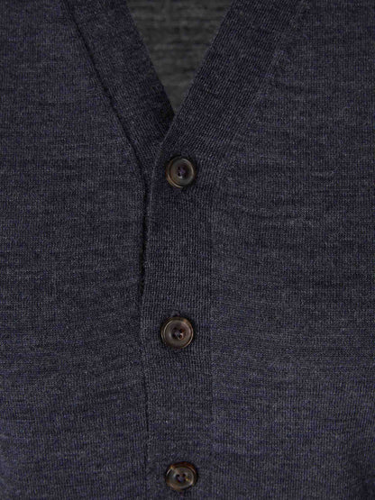 Outlet online Maison Margiela Mujer Cárdigan Punto Lana color Gris Antracita sku 713-000355 01 - Foto 3