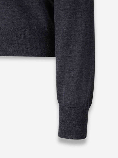 Outlet online Maison Margiela Mujer Cárdigan Punto Lana color Gris Antracita sku 713-000355 01 - Foto 4