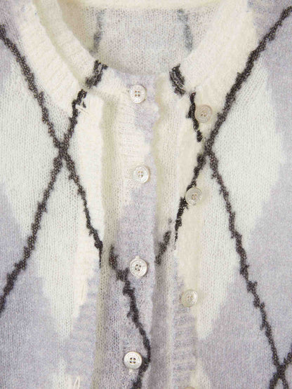 Outlet online Acne Studios Mujer Cárdigan Mohair color Lila sku 713-000369 01 - Foto 3