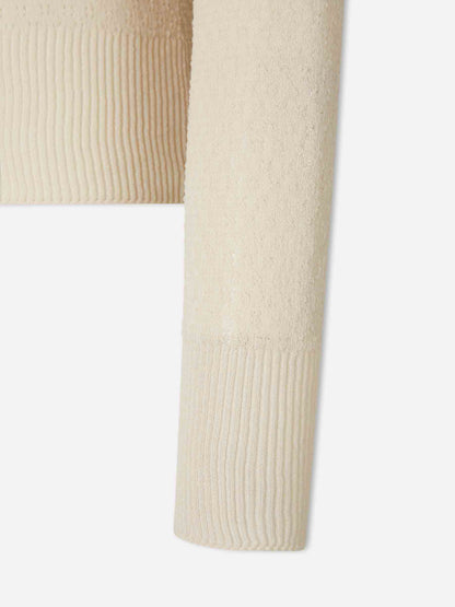 Outlet online Victoria Beckham Mujer Cárdigan Punto Algodón color Crema sku 713-000424 01 - Foto 4