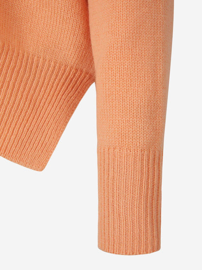 Outlet online Jil Sander Mujer Jersey Punto Cashmere color Coral sku 715-000080 01 - Foto 4