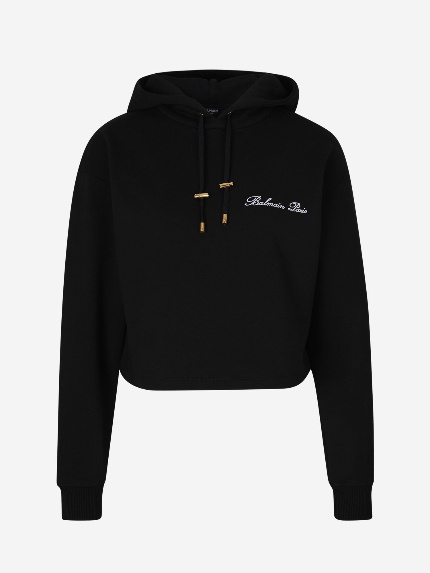 Outlet online Balmain Mujer Sudadera Cropped Logo color Negro sku 715-000152 01 - Foto 1