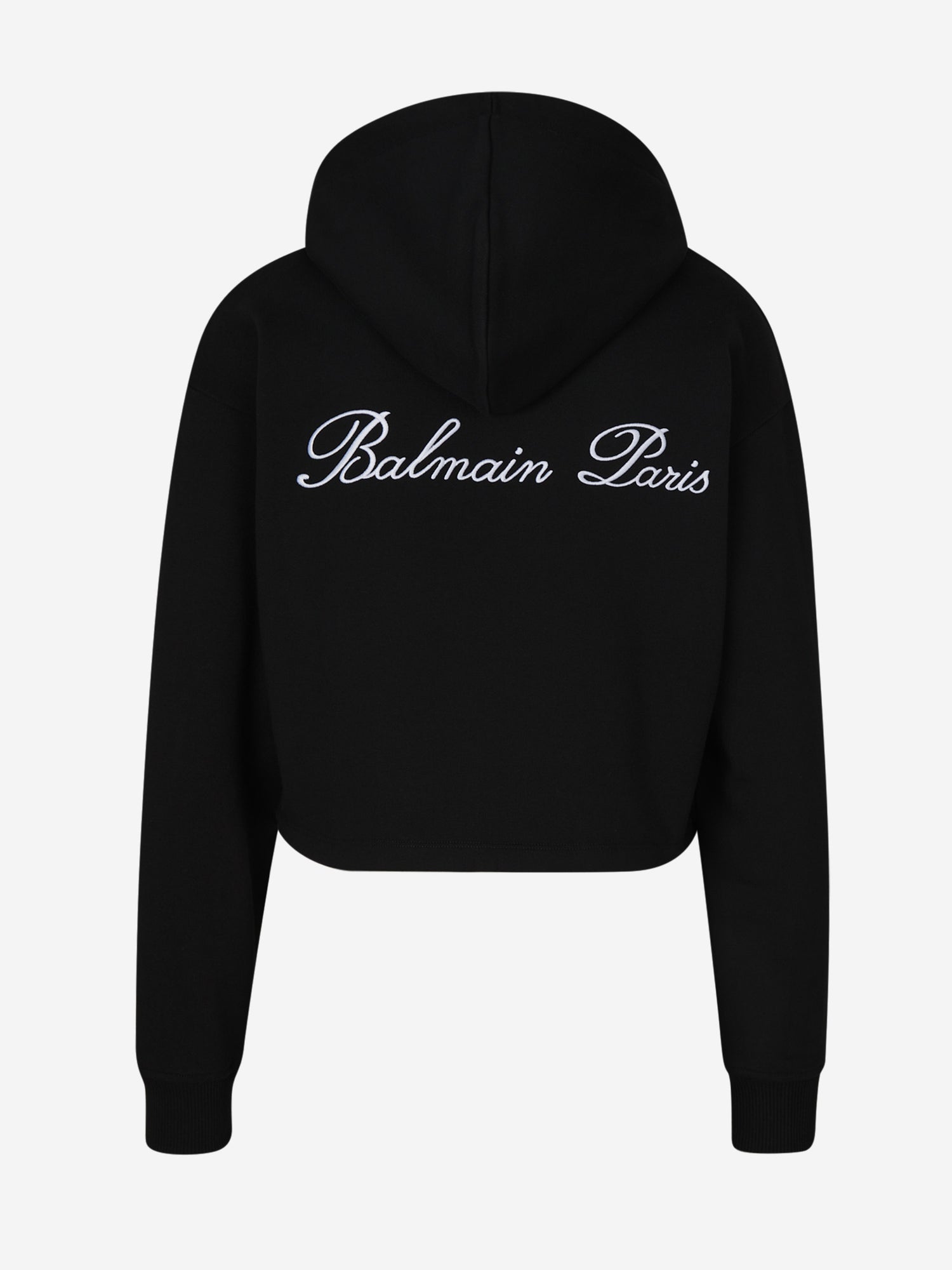 Outlet online Balmain Mujer Sudadera Cropped Logo color Negro sku 715-000152 01 - Foto 2