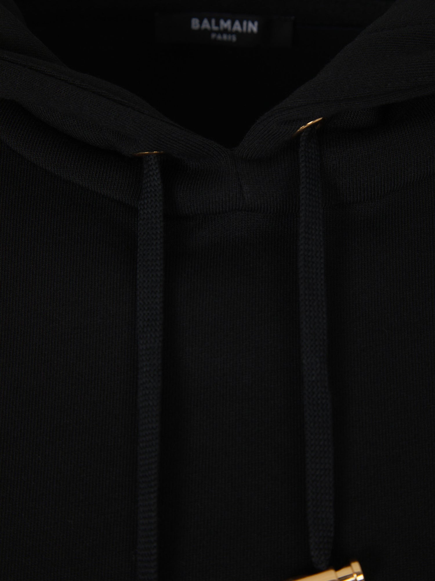 Outlet online Balmain Mujer Sudadera Cropped Logo color Negro sku 715-000152 01 - Foto 3