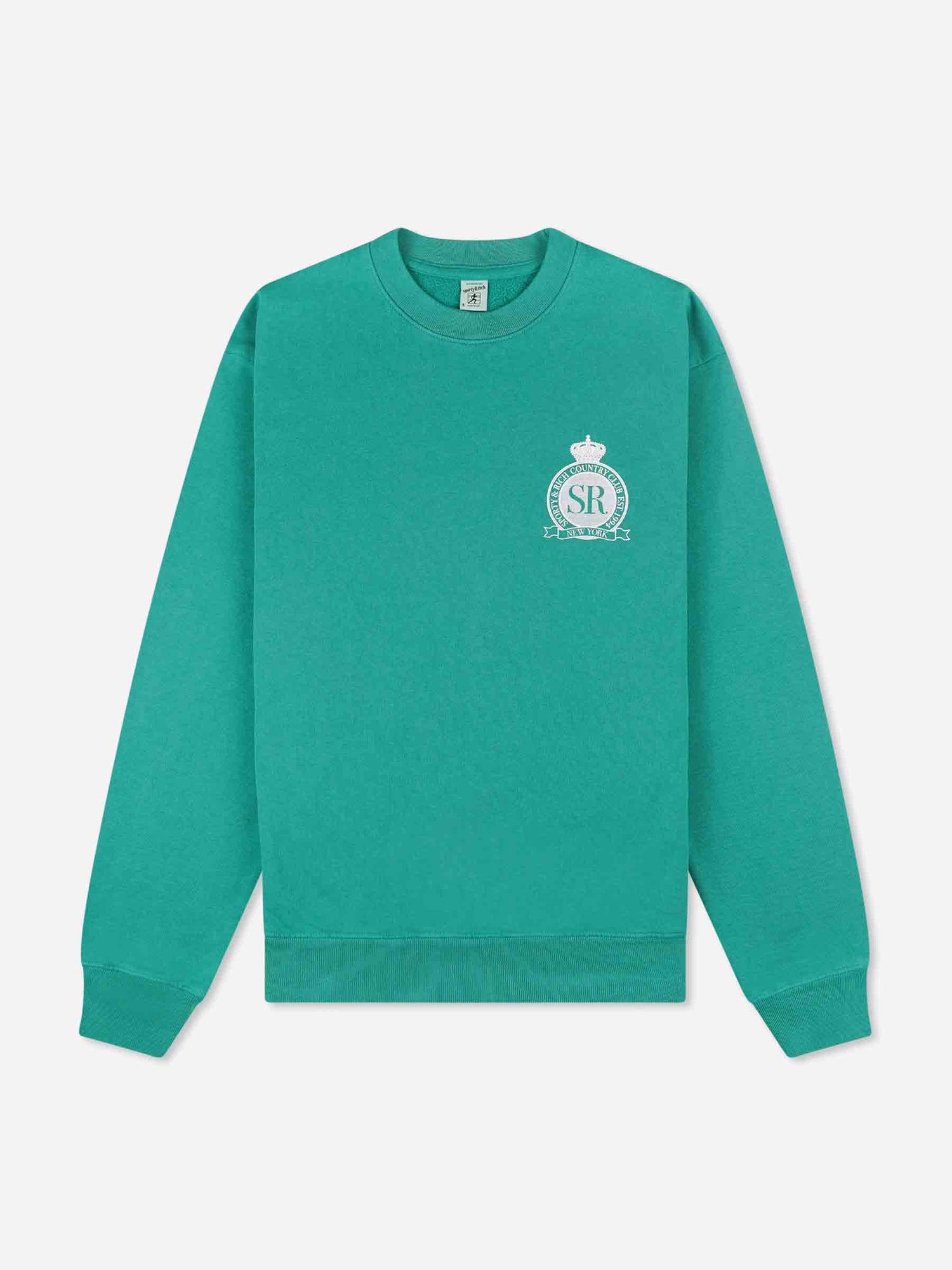 Outlet online Sporty&amp;Rich Mujer Sudadera Cuello Redondo color Verde Turquesa sku 715-000180 01 - Foto 1
