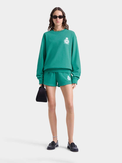 Outlet online Sporty&amp;Rich Mujer Sudadera Cuello Redondo color Verde Turquesa sku 715-000180 01 - Foto 2
