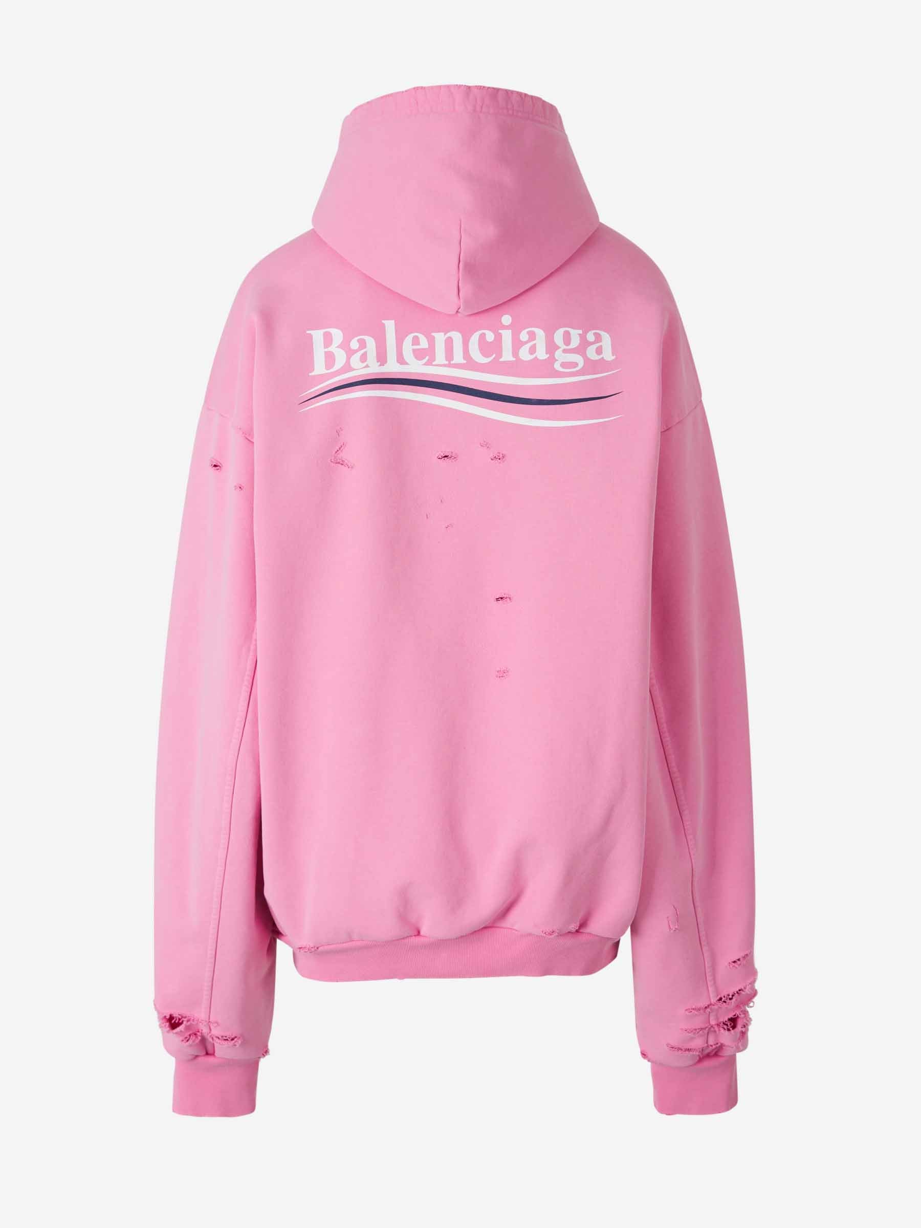Outlet online Balenciaga Mujer Sudadera Layered Political Campaign color Rosa sku 715-000191 01 - Foto 2