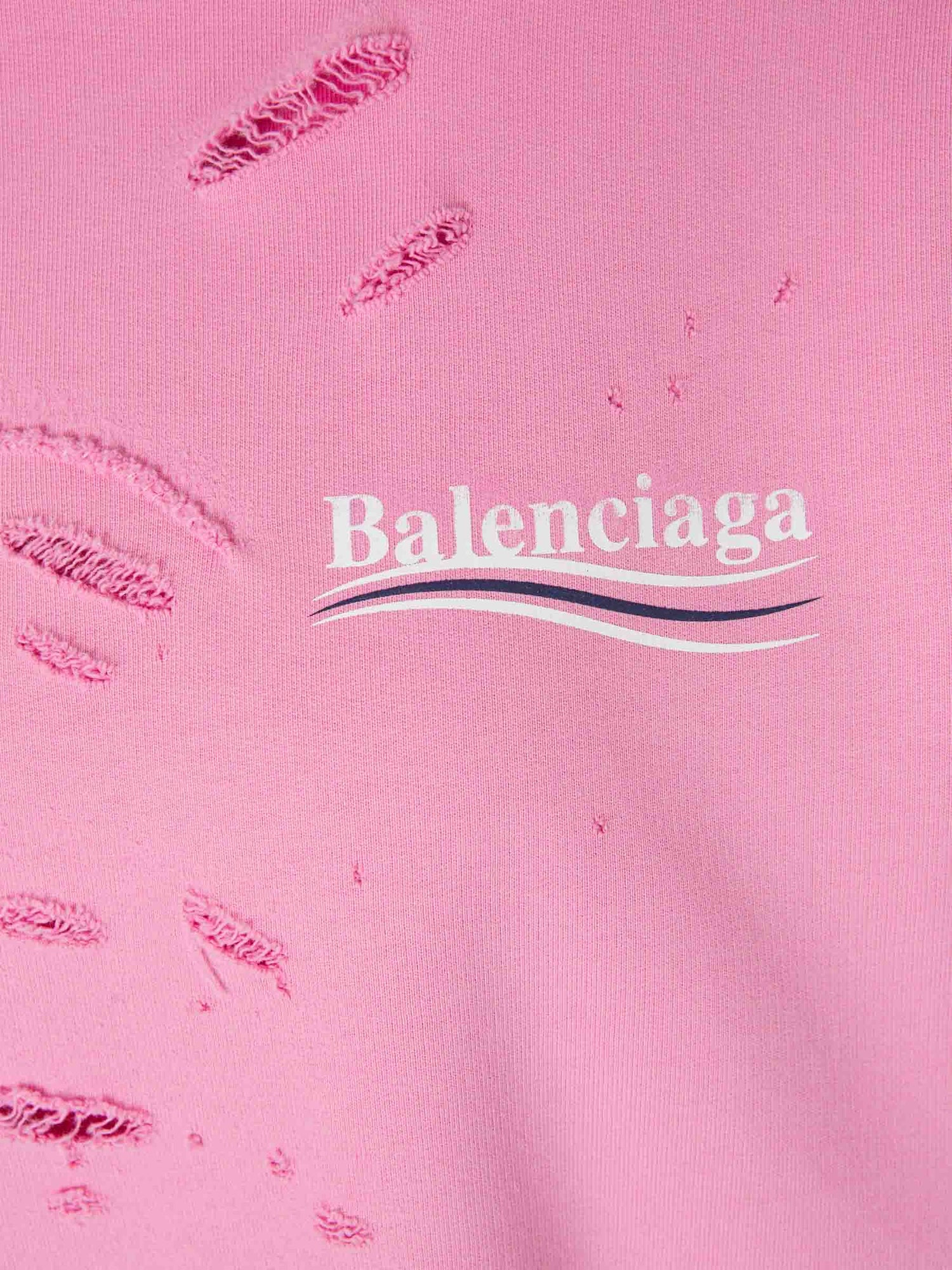 Outlet online Balenciaga Mujer Sudadera Layered Political Campaign color Rosa sku 715-000191 01 - Foto 4