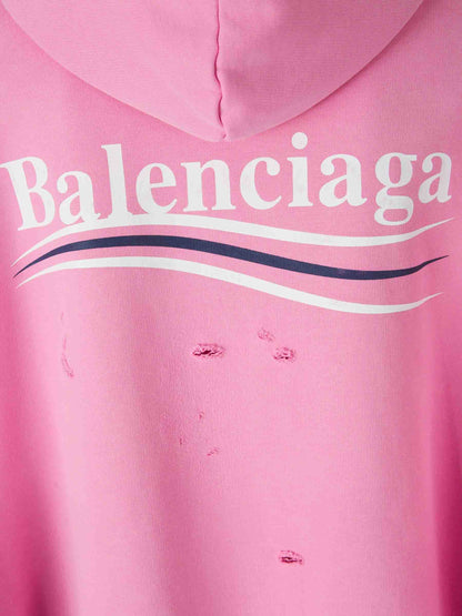 Outlet online Balenciaga Mujer Sudadera Layered Political Campaign color Rosa sku 715-000191 01 - Foto 6