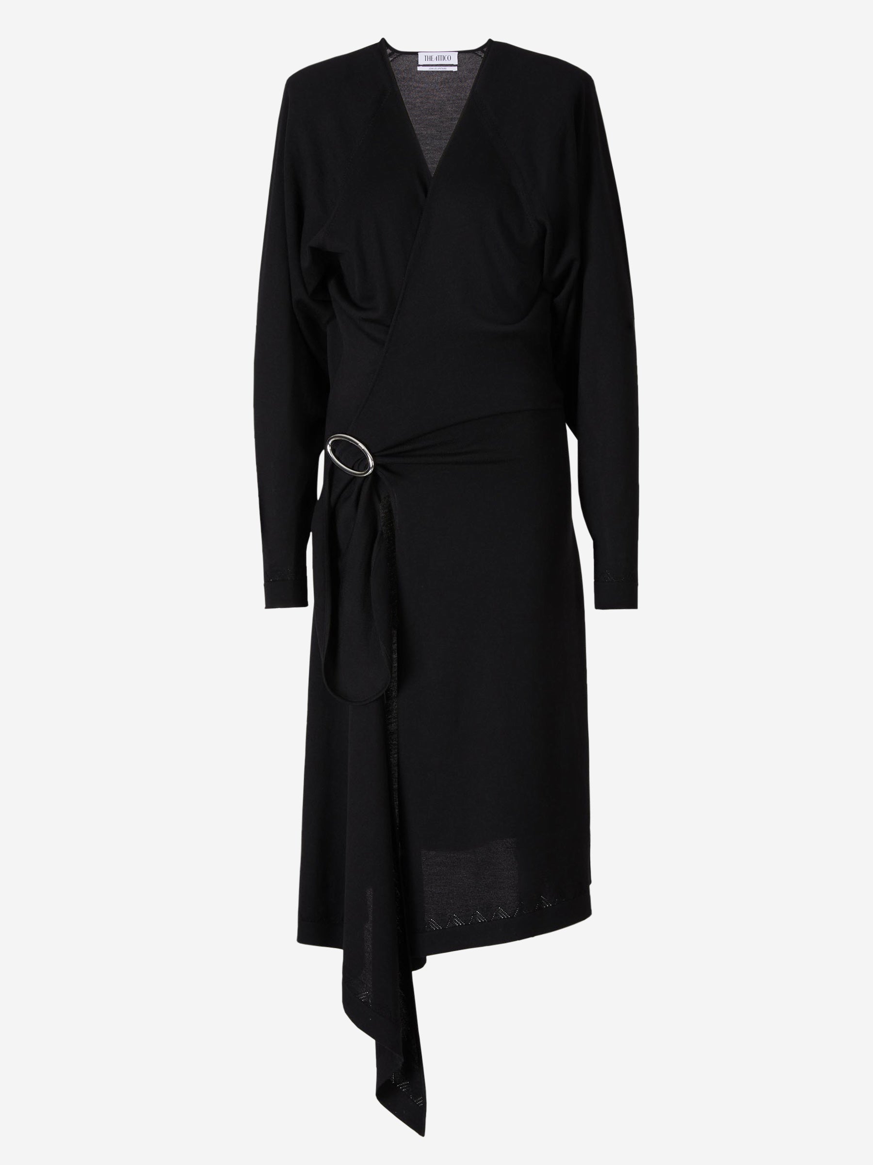 Outlet online The Attico Mujer Vestido Atwell Lana color Negro sku 721-000049 01 - Foto 1