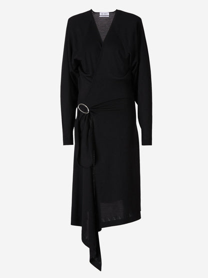 Outlet online The Attico Mujer Vestido Atwell Lana color Negro sku 721-000049 01 - Foto 1