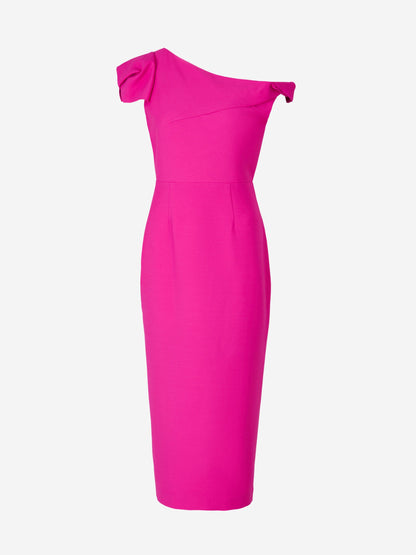 Outlet online Roland Mouret Mujer Vestido Asimétrico Lana color Fucsia sku 721-000089 01 - Foto 1