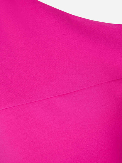 Outlet online Roland Mouret Mujer Vestido Asimétrico Lana color Fucsia sku 721-000089 01 - Foto 3